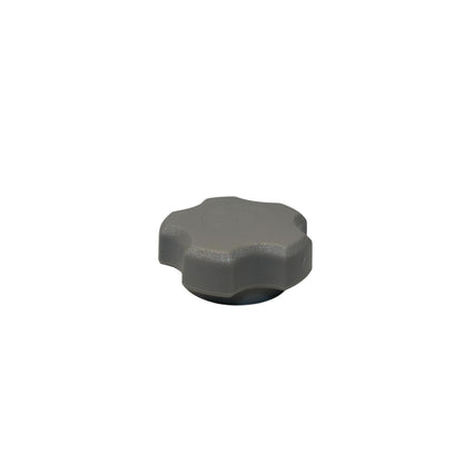 Knop/møtrik med gevind 1/4"-20 SS nylonskrue type 5-stjernet grå