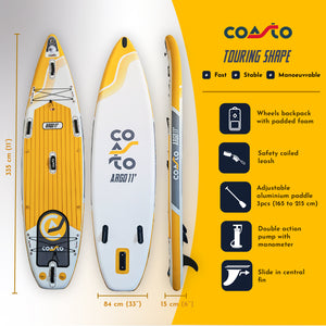 Oppustelig SUP Coasto Argo 11’ – Touring