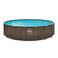 Pool med metalramme Elite Ø 5,49 × 1,22 m stendesign