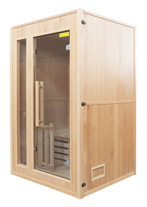 France Sauna Zen Traditionel Sauna 2 Personer – Komplet Pakke med Harvia Ovn