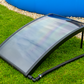 Solfangerpanel pool LUX 800 - 0,8 m² - 1,19 x 0,79 m 1 par fødder samt tilslutningsdele inkluderet
