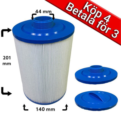 4-pak spafilter til Artesian, Dreamaker, Maax, Sunbelt, Trygghandel, Vita, Wellis 45ft