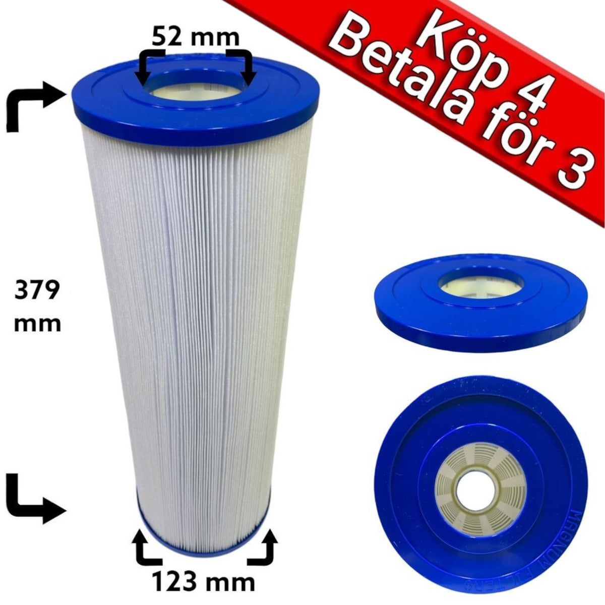 4-pak spafilter til Cal Spa, Clearwater Spas, MAAX, Sundance, Viking Spas, Vita Spa 65 ft