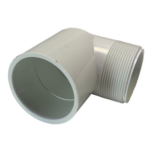 PVC vinkel 90 gr 2" hun/gevind CS