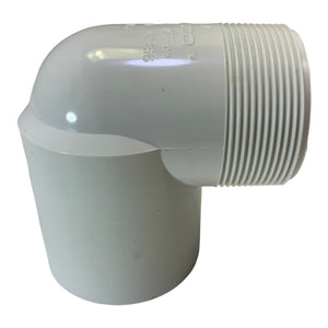 PVC vinkel 90 gr 2" hun/gevind CS