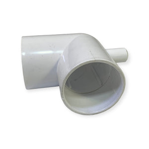 PVC vinkel 90 gr 2" hun med udluftning 3/4" slangetilslutning CS