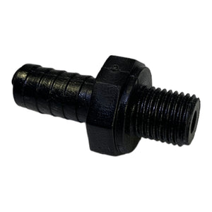 PVC nippel 1/4" NPSM-gevind - 3/8" slangestuds CS