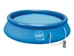 Uppblåsbar Pool Ø 2,44 × 0,76 m med Patronfilterpump 1,2 m³/h