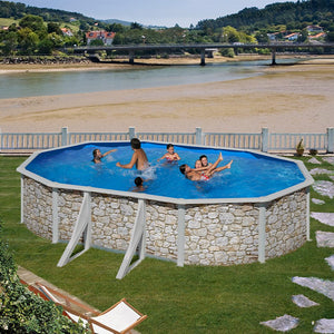 Planet Pool Pool sæt Classic Stenimitation Oval
