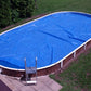 Soltæppe til pool Ø 3,6 m 180 mikron blå