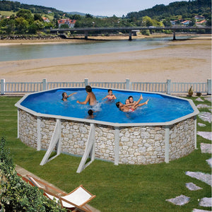 Planet Pool Pool sæt Classic Stenimitation Oval