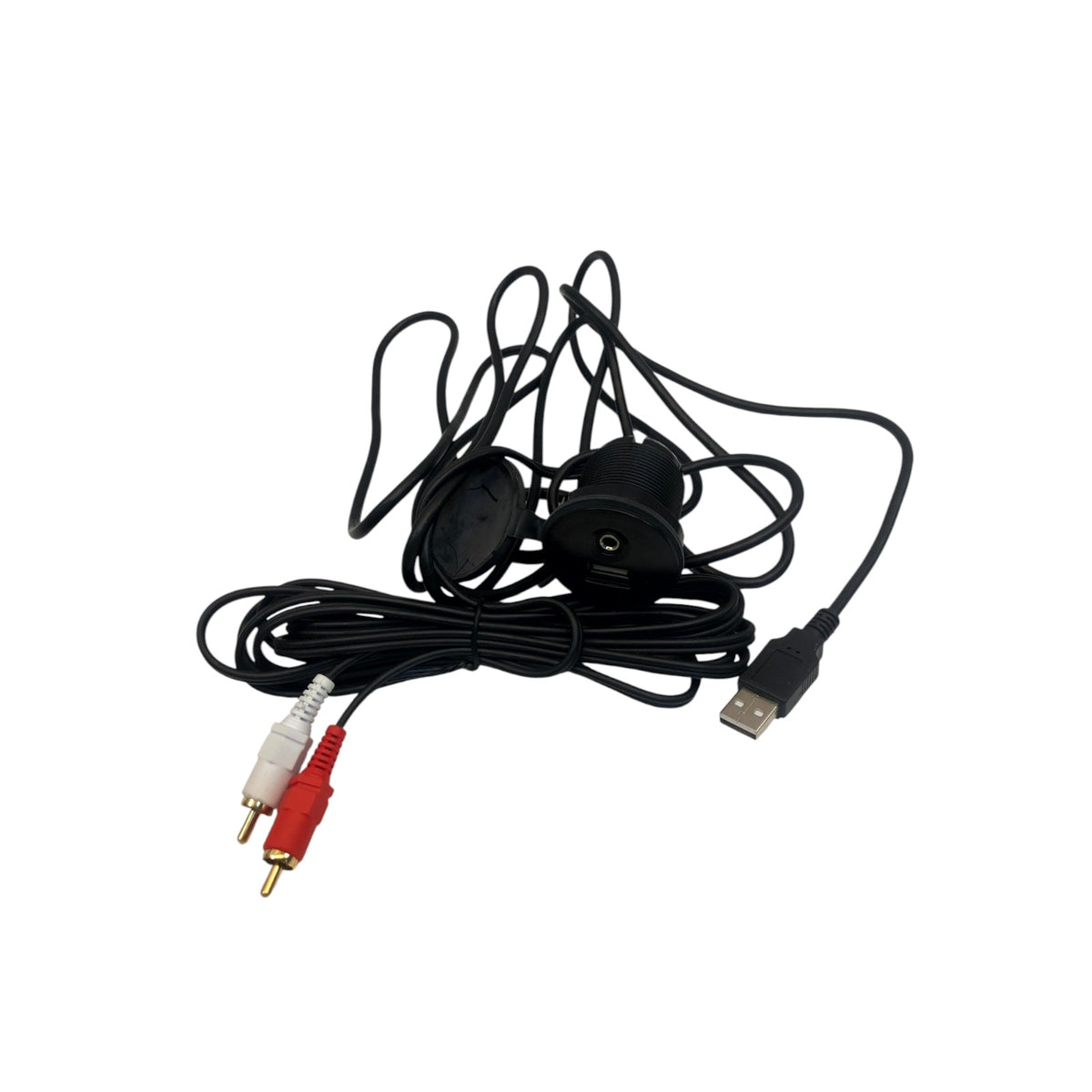 AUX/USB-port Panelmonteret multifunktionskabel til lyd/strøm/USB-tilslutning