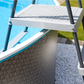 Poolstige Azuro De Luxe Rustfri 3-trins Antracit - til nedgravet pool op til 1,20 m