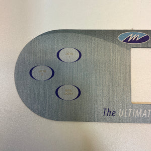 Etiket til Marquis kontrolpanel TP800 (650-0721) 8 knapper 3 pumper 2013-2022 (blå)