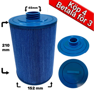4-pak spafilter Microban til Jacuzzi, Landskap, Neptun, Swebad, Westbergs 45ft