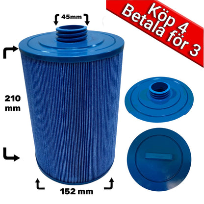 4-pak spafilter Microban til Jacuzzi, Landskap, Neptun, Swebad, Westbergs 45ft