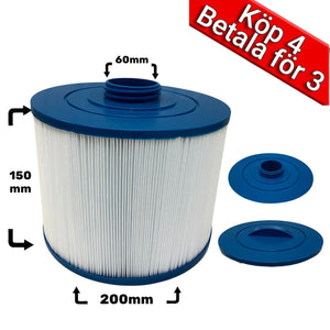4-pak spafilter til Bullfrog Spas, Caldera, K-Rauta & Villeroy & Boch – 50 ft² for rent og afbalanceret spavand