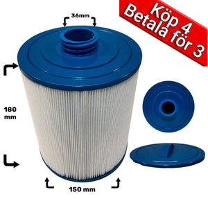 4-pak spafilter til Svenska bad, Norrsken, Superior Wellness, Sunran 35ft
