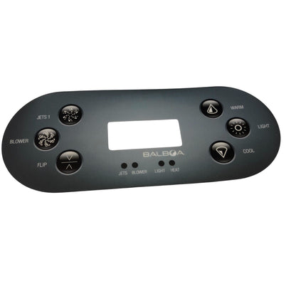 Etikette til kontrolpanel Balboa TP600 6 knapper jets/blower/flip/warm/light/cool