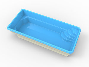 Glasfiberpool Tännforsen 7,60m x 3,00m x 1,50m