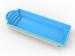 Glasfiberpool Tisaren 6,90m x 3,20m x 1,55m