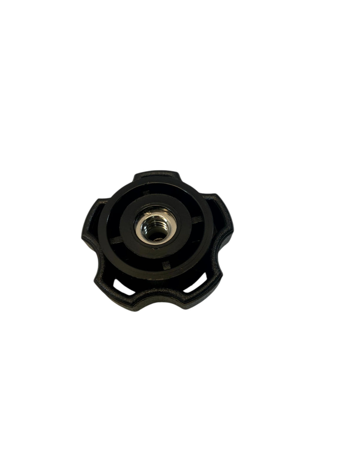 Knopp-Mutter med gänga 1-4"-20 SS nylon skruv typ 5-stjärnig form Svart