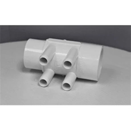 PVC Fordeler 2"/2" hun/han samt 4x3/4" han CS