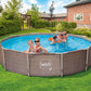 Fritstående pool Swing Pools med stålramme - 3,05 m x 76 cm, Vævet design (dobbelt rattan)