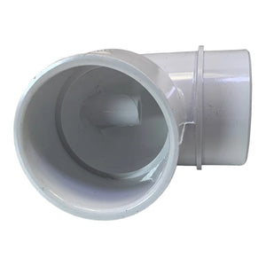 PVC vinkel 90 gr 2 1/2" hun/han med udluftning 3/4" slangetilslutning CS