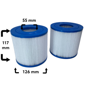 2-pak Spafiltre til Beachcomber, Catalina, Clearwater, Maax spas, PDC 35ft
