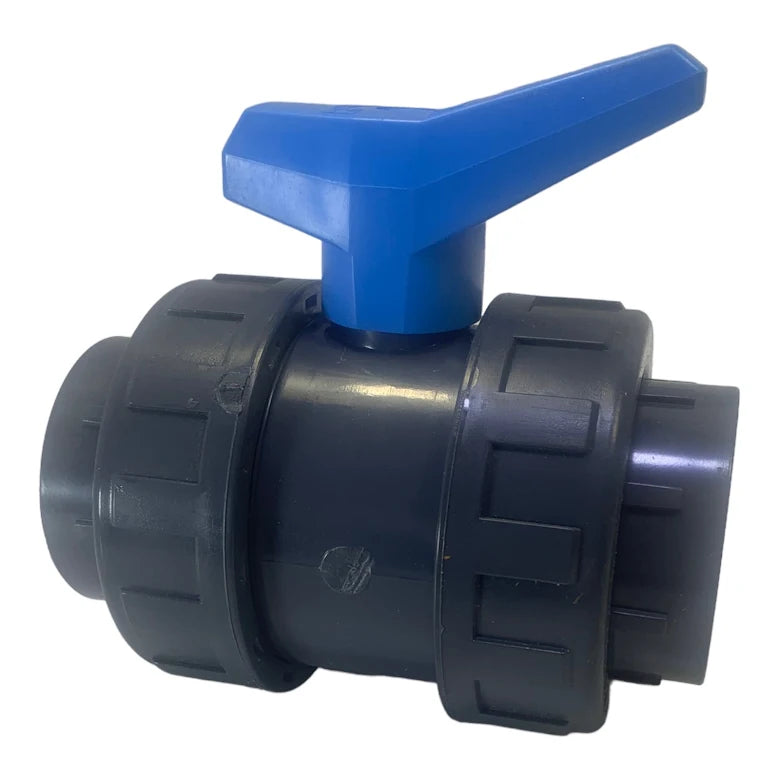 PVC Ventil 50 mm SCP blå