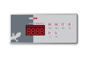 Display Gecko TSC-35-GE1 med etiket