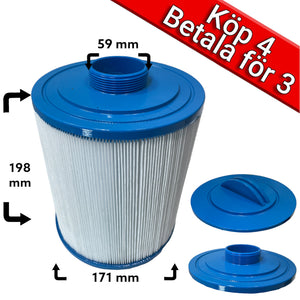 4-pak spafiltre der passer til bl.a. Artesian, Garden spas, Jazzi, Master Spa, Trademax, Vita Spa 50ft.