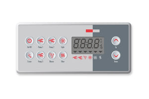 Display Gecko TSC-8-10K-GE1 med etiket