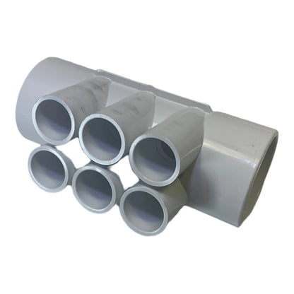 PVC Fordeler 2"/2" hun samt 6x3/4" hun CS